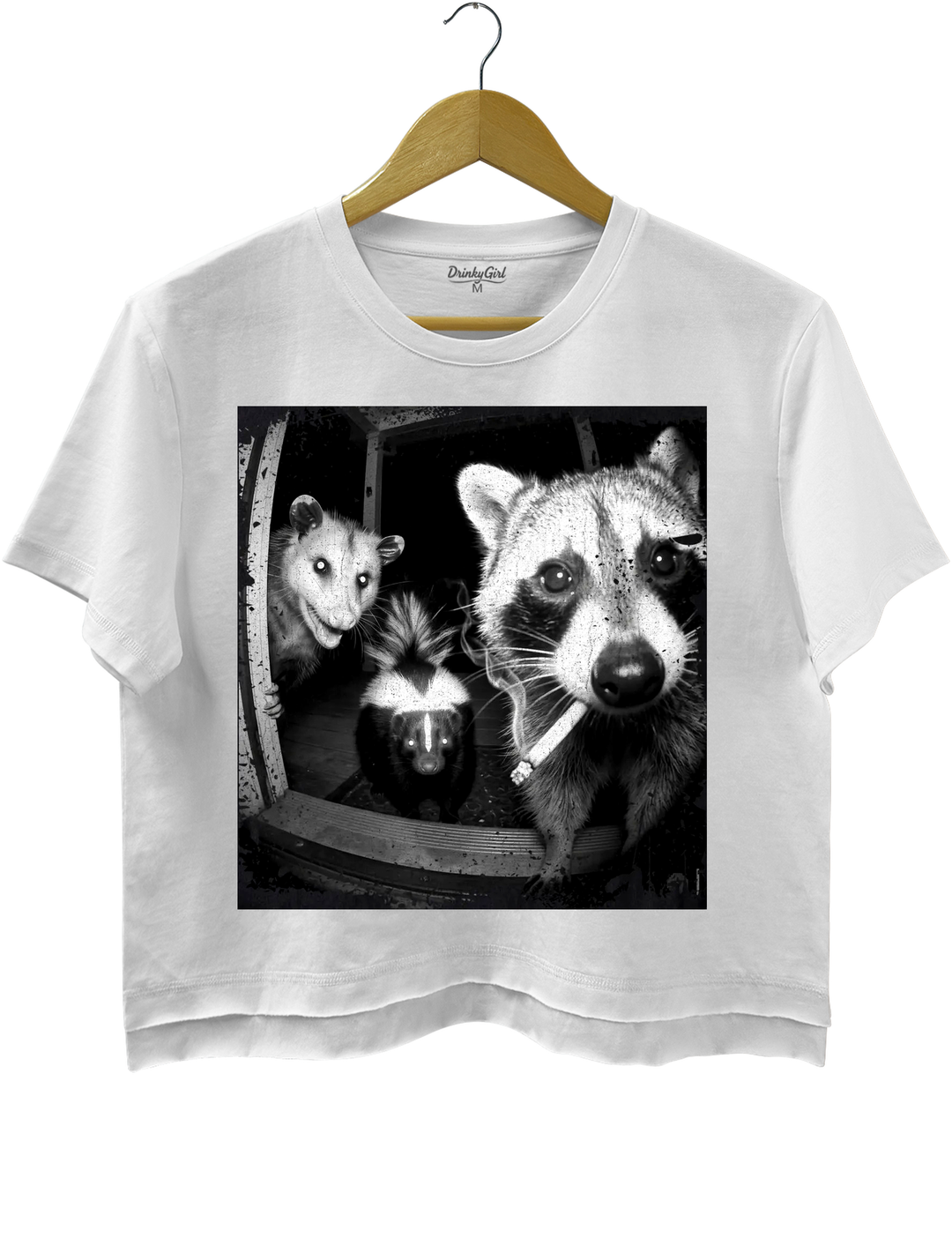 Trash Panda Night Crew Funny Raccoon Opossum Skunk Crop Top