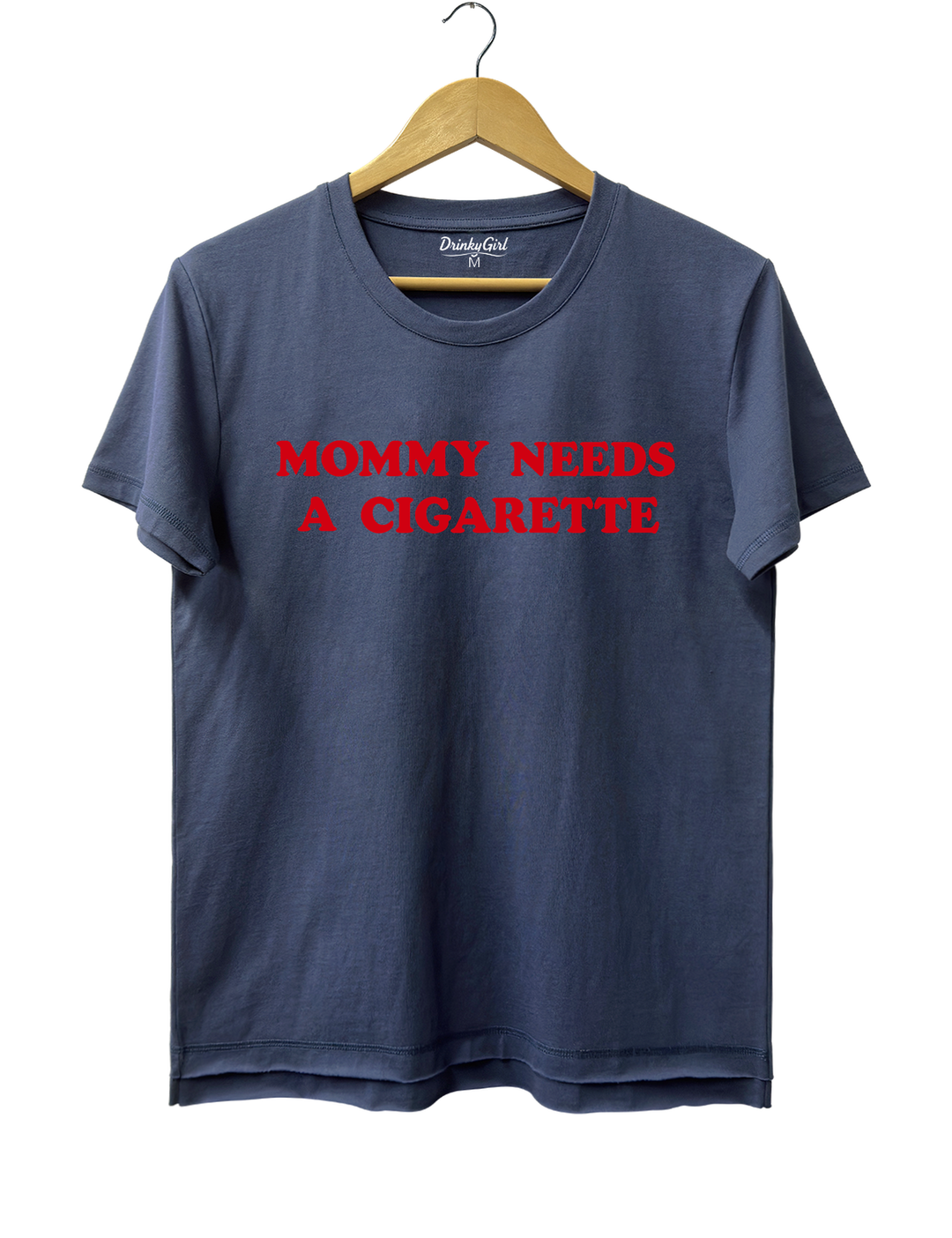Mommy Needs A Cigarette Tee - Navy Blue