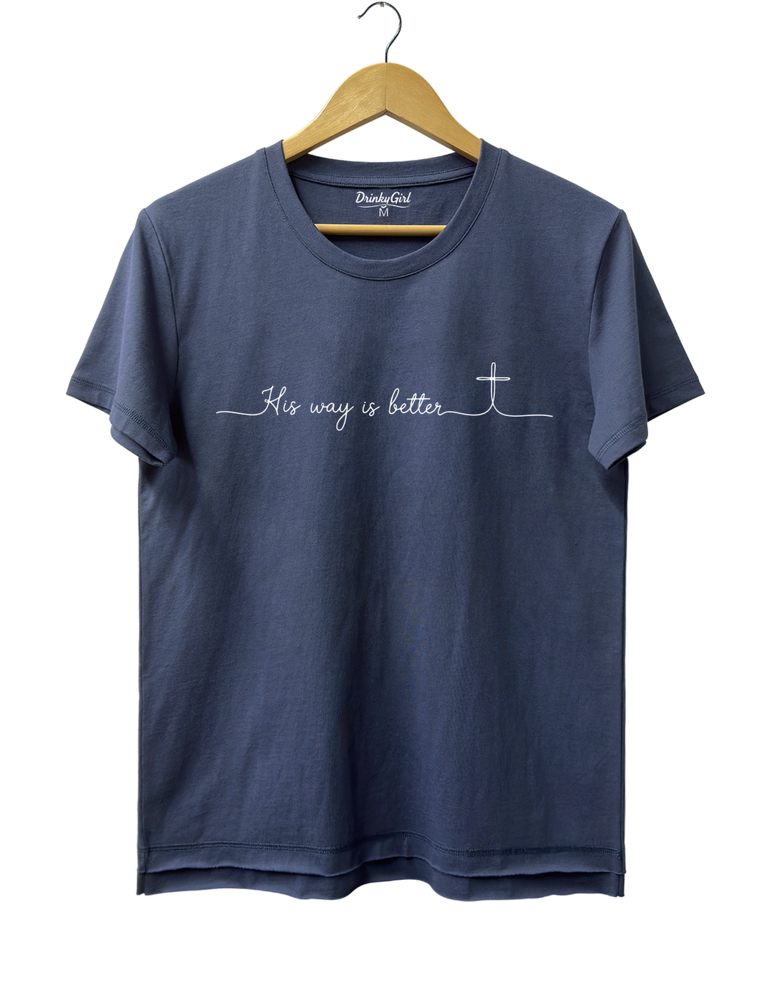 His Way Is Better Christian Tee - Navy Blue