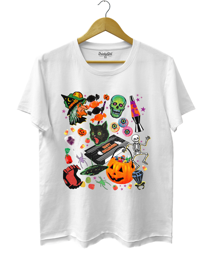 90s Halloween Nostalgia Tee - White