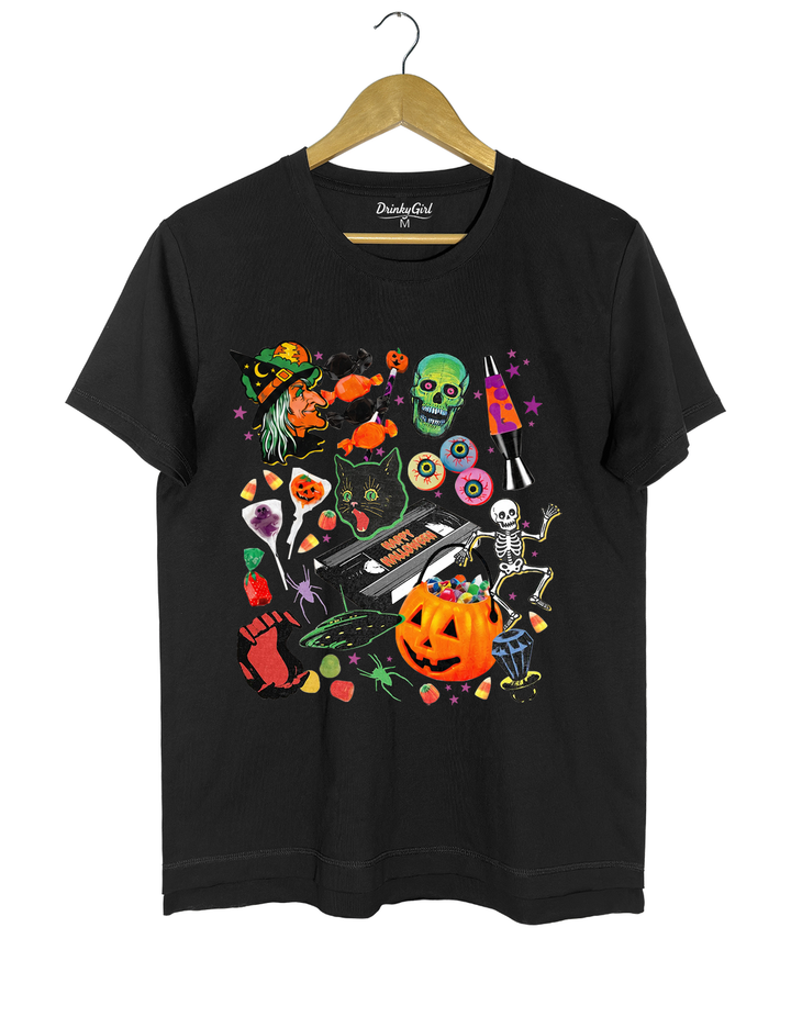 90s Halloween Nostalgia Tee - Black