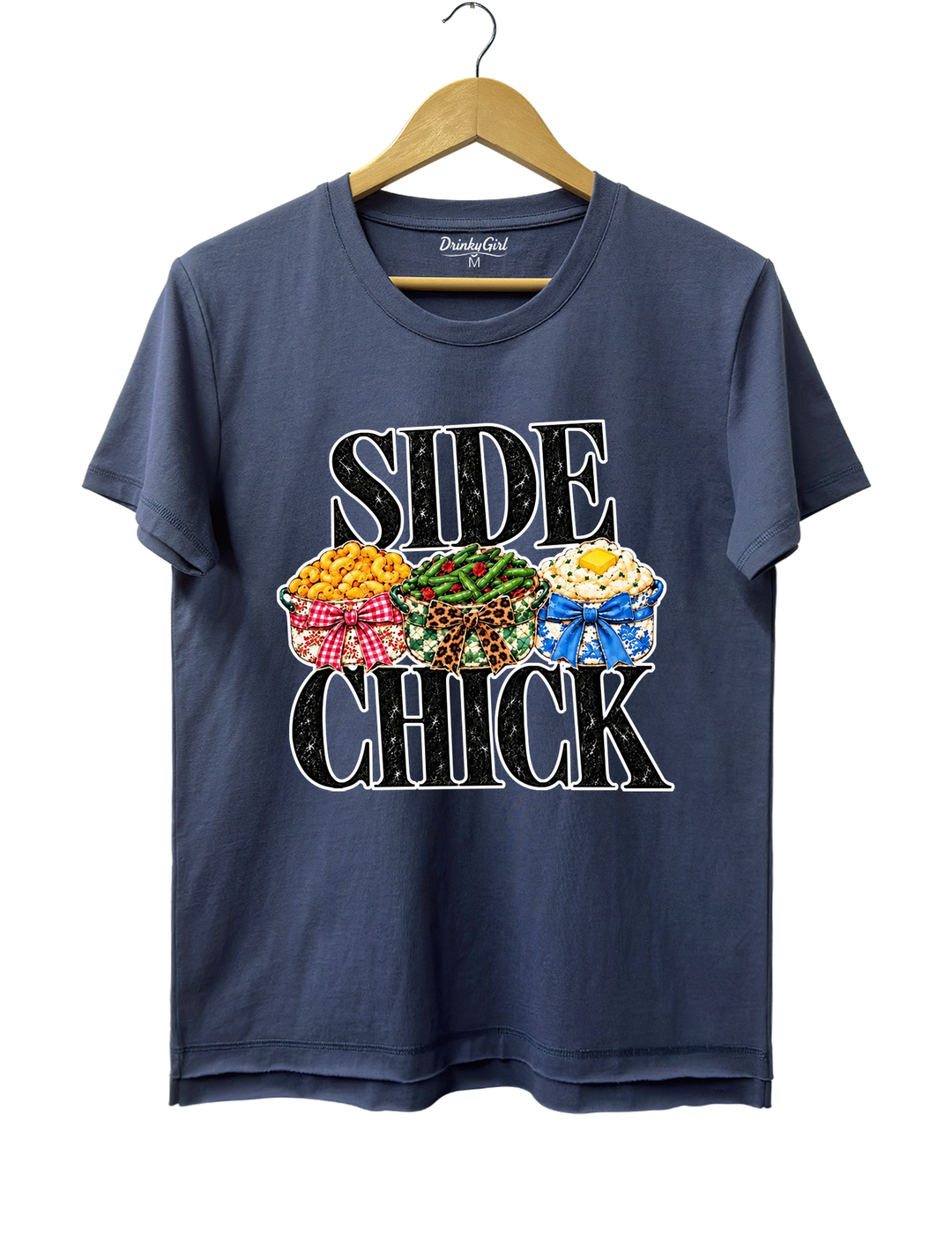Side Chick Thanksgiving Tee - Navy Blue