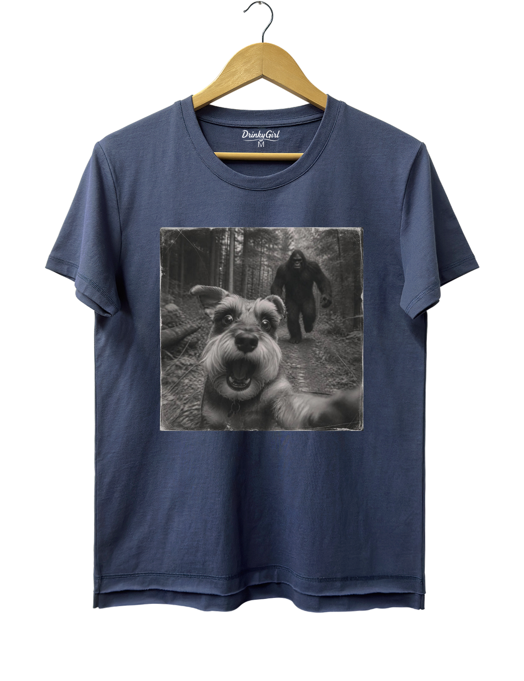 Bigfoot Schnauzer Tee - Navy Blue