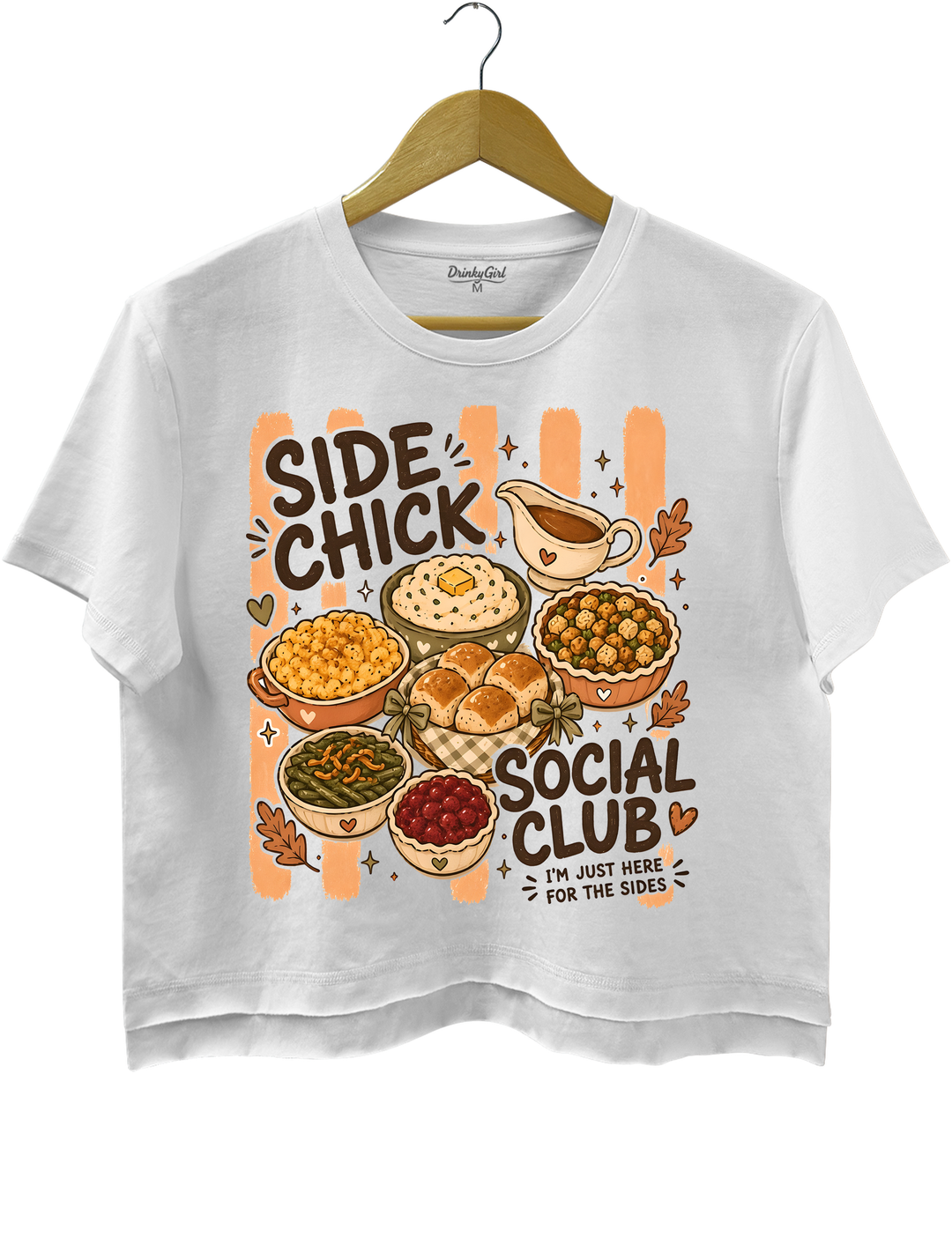 Side Chick Social Club Crop Top - White