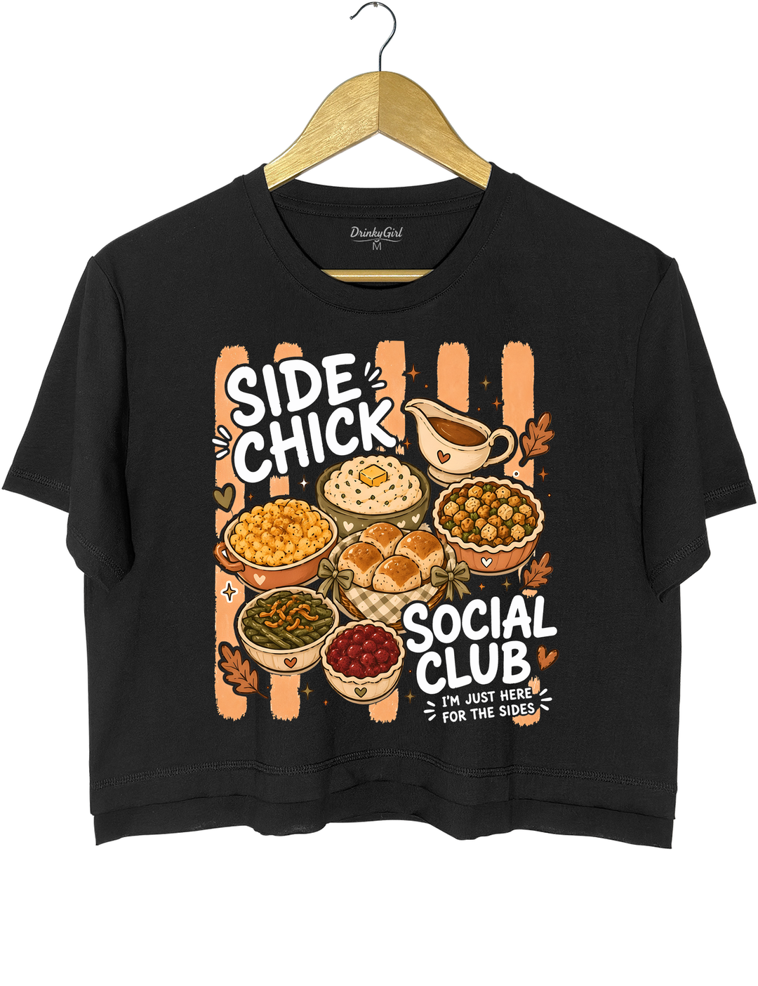 Side Chick Social Club Crop Top - Black
