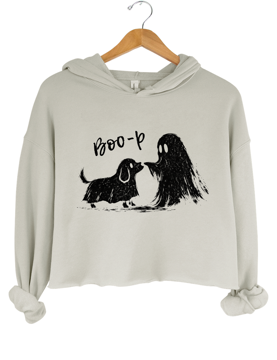 Boo-P Ghost Dog Crop Hoodie