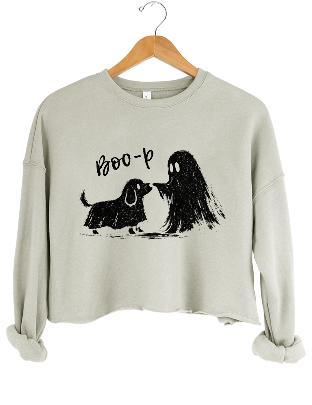 Boo-P Ghost Dog Crop Sweatshirt