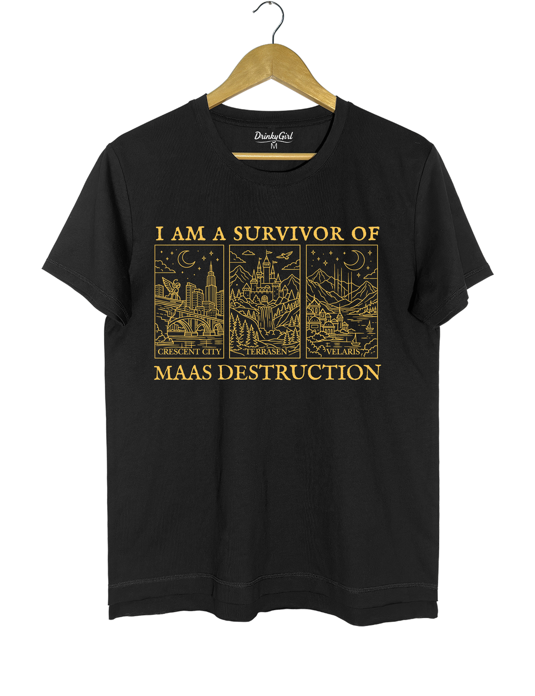 I Am A Survivor Of Maas Destruction Tee - Black