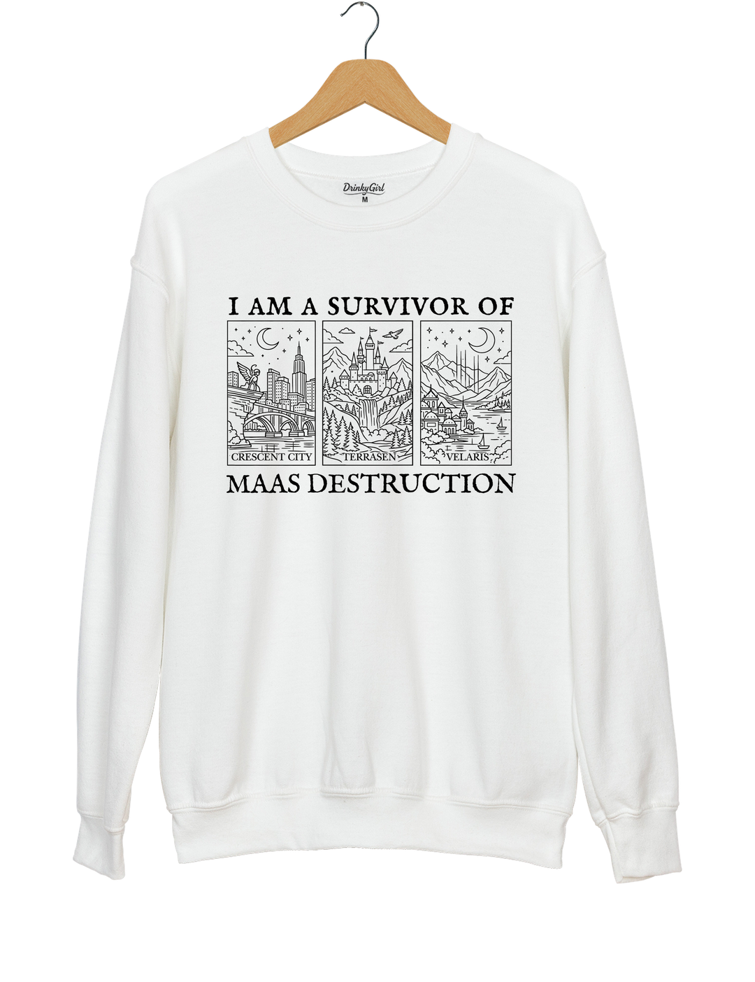 I Am A Survivor Of Maas Destruction Sweatshirt - White