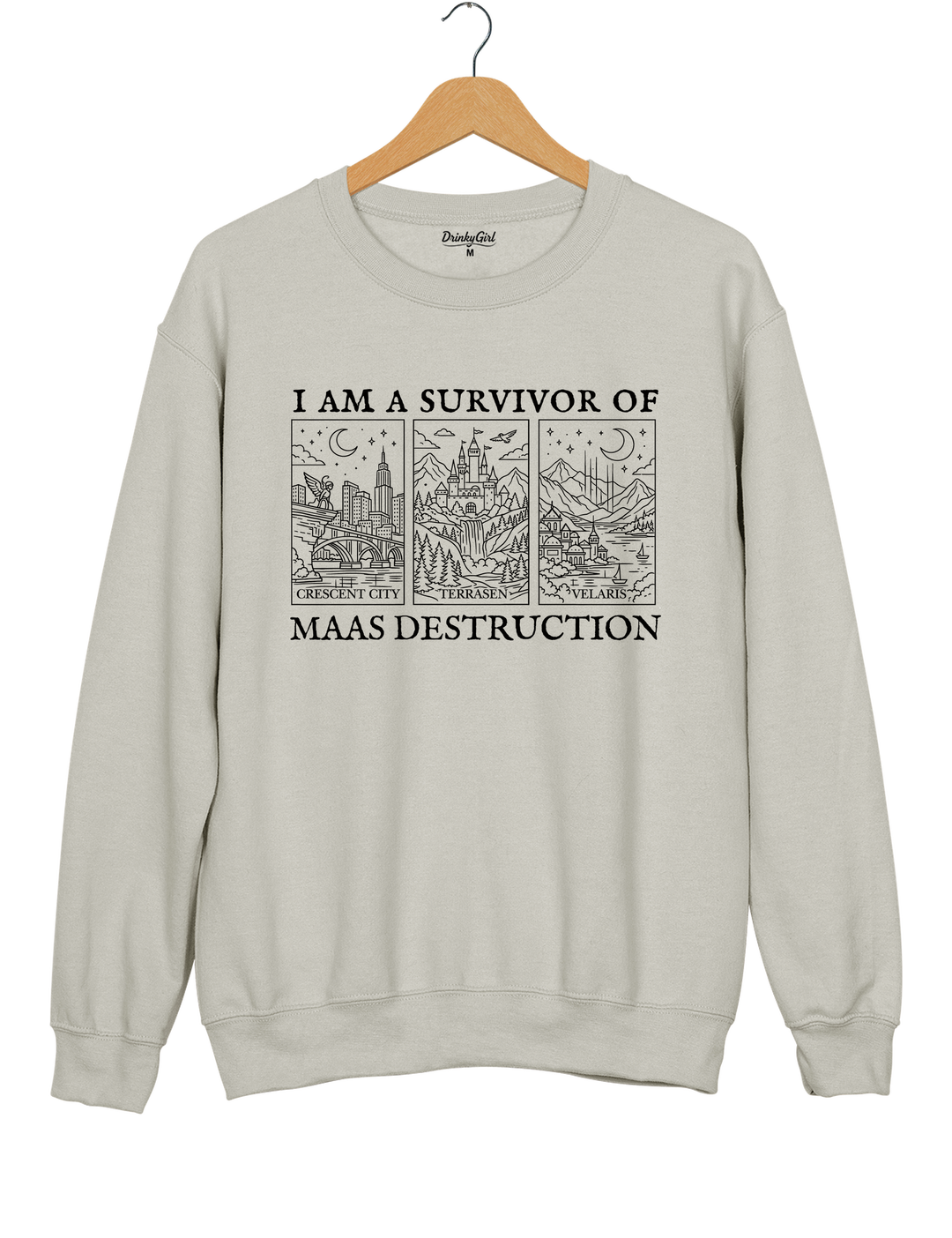 I Am A Survivor Of Maas Destruction Sweatshirt - Gray