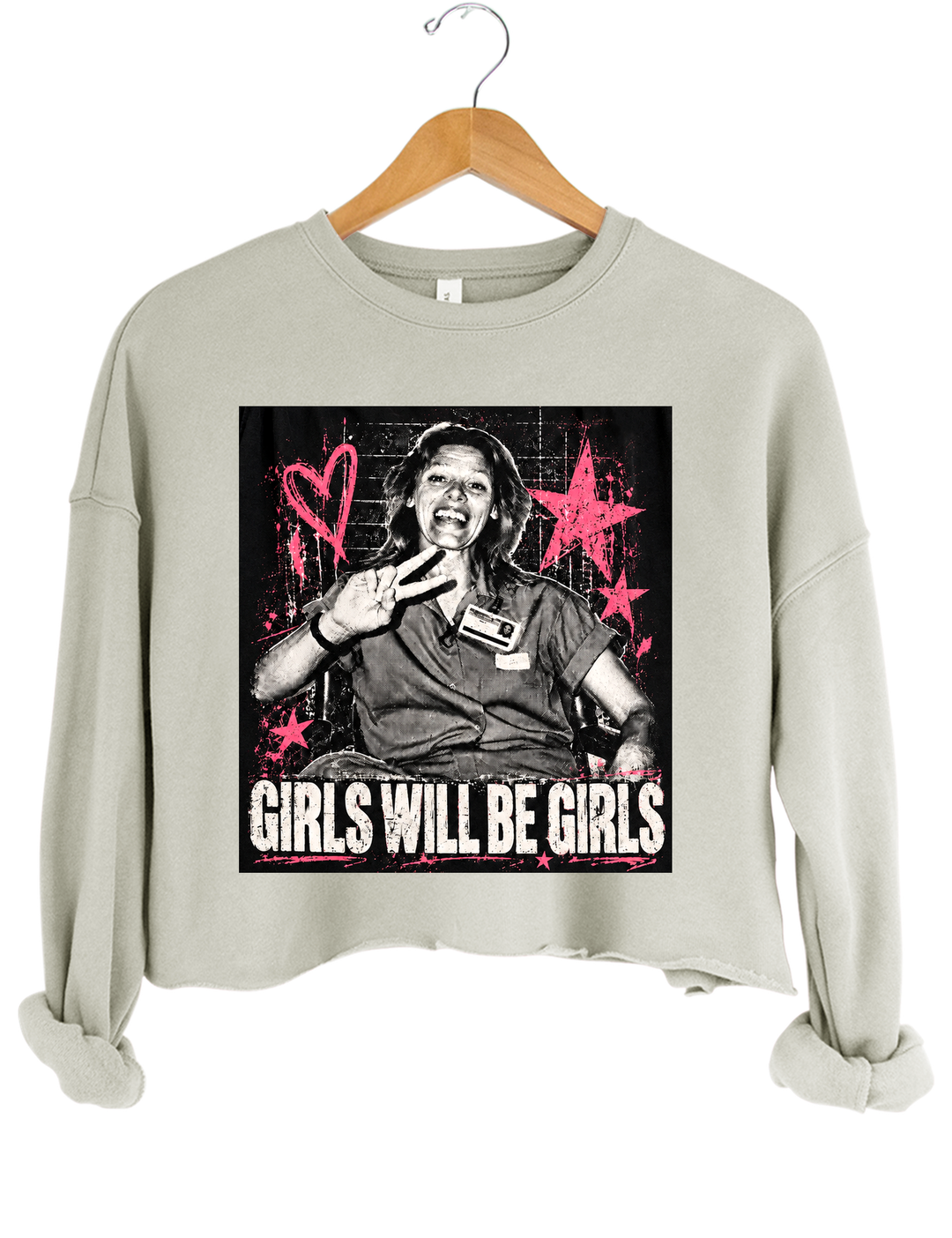 Aileen Wuornos Crop Sweatshirt - Gray