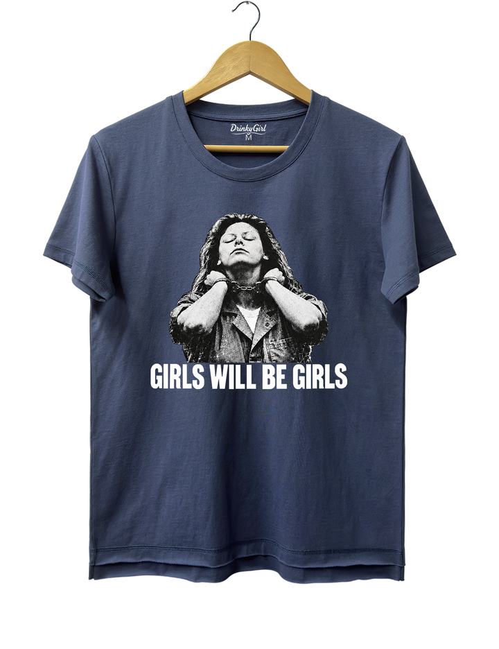 Aileen Wuornos Girls Will Be Girls Tee - Navy Blue