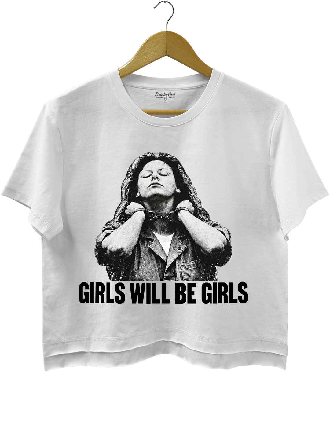 Aileen Wuornos Girls Will Be Girls Crop Top - White