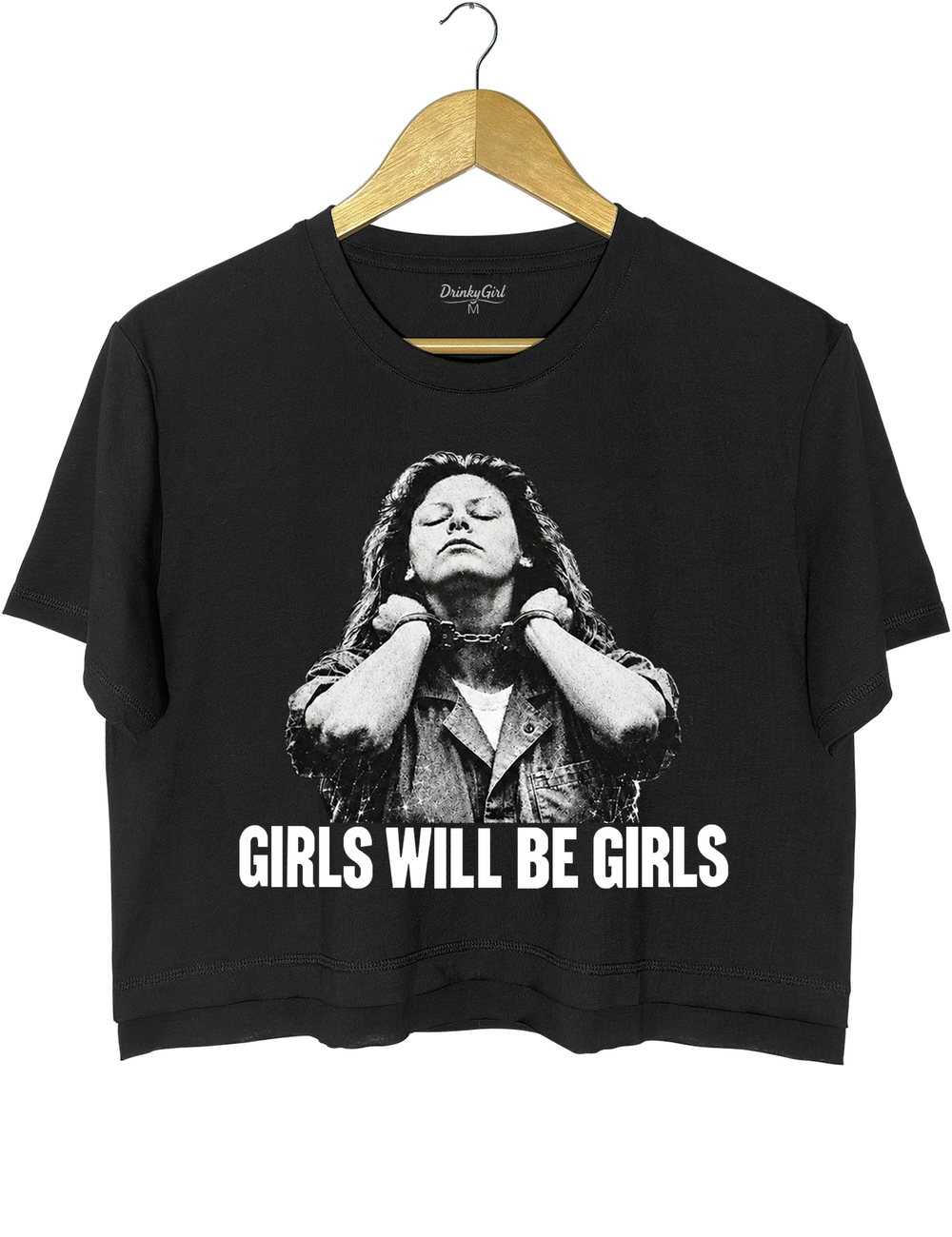 Aileen Wuornos Girls Will Be Girls Crop Top - Black