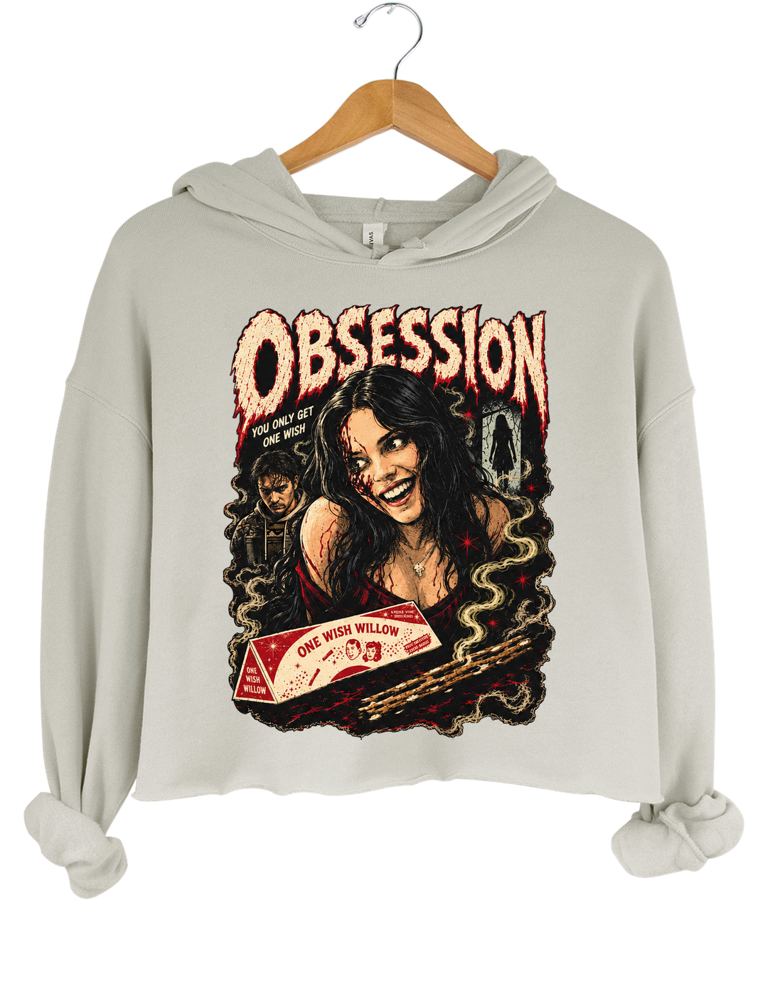 Obsession Nikki Crop Hoodie - Gray
