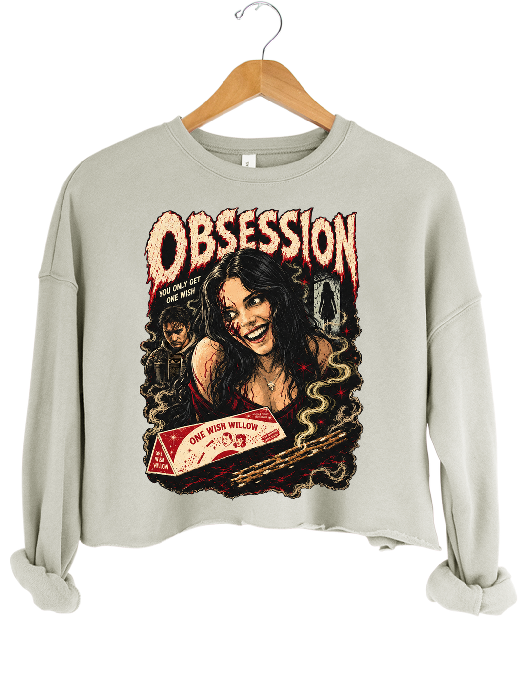 Obsession Nikki Crop Sweatshirt - Gray