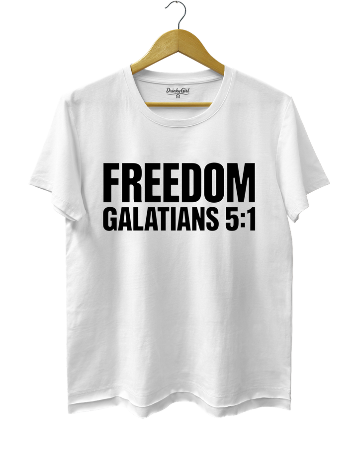Freedom Galatians 5:1 Tee - White