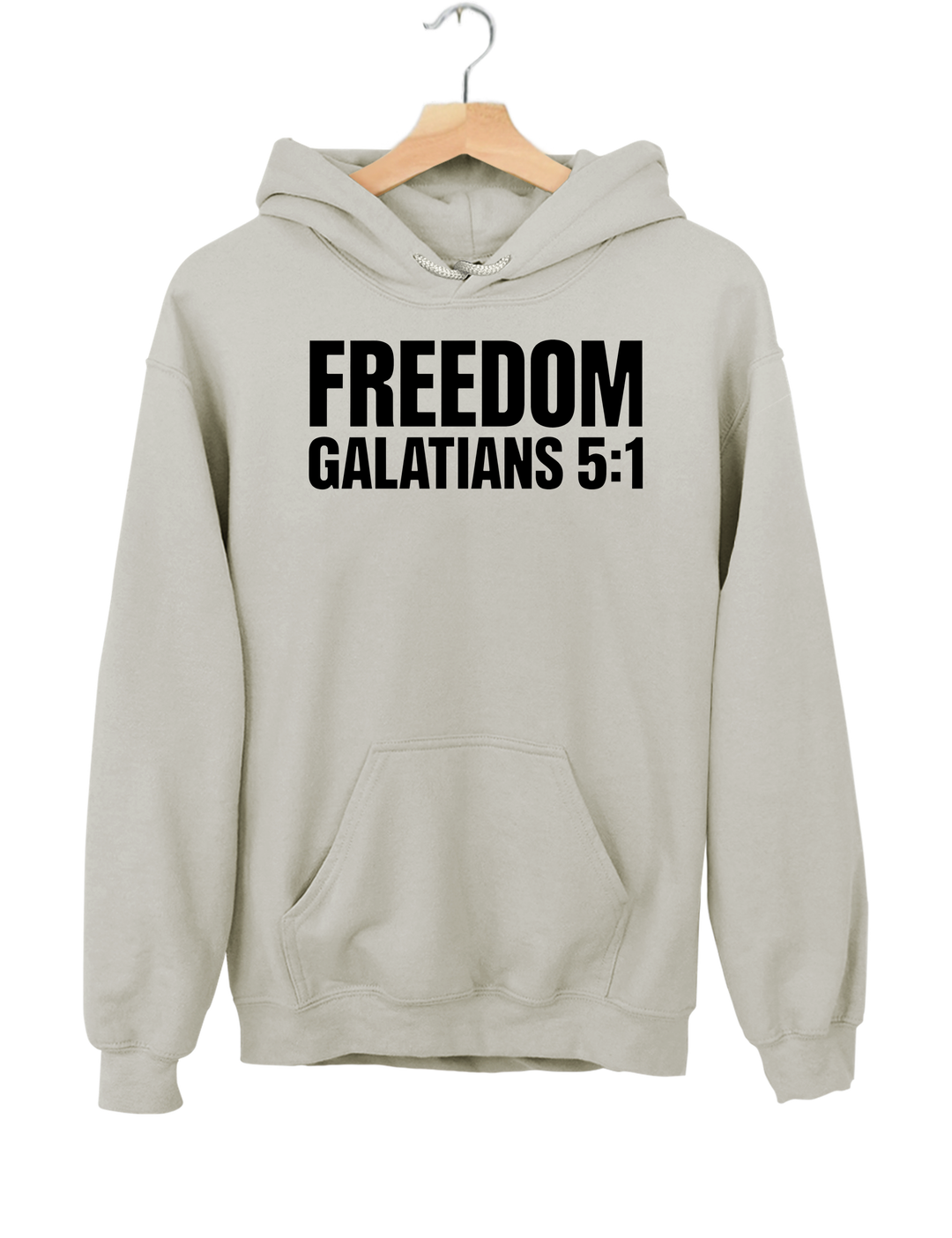 Freedom Galatians 5:1 Hoodie - Gray