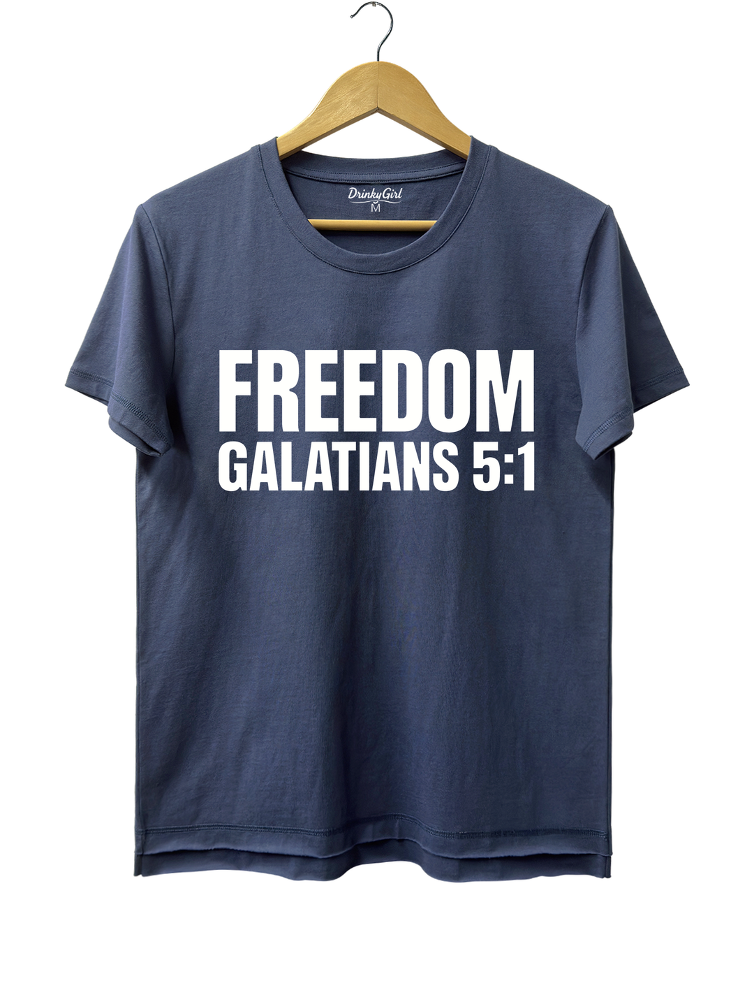 Freedom Galatians 5:1 Tee - Navy Blue