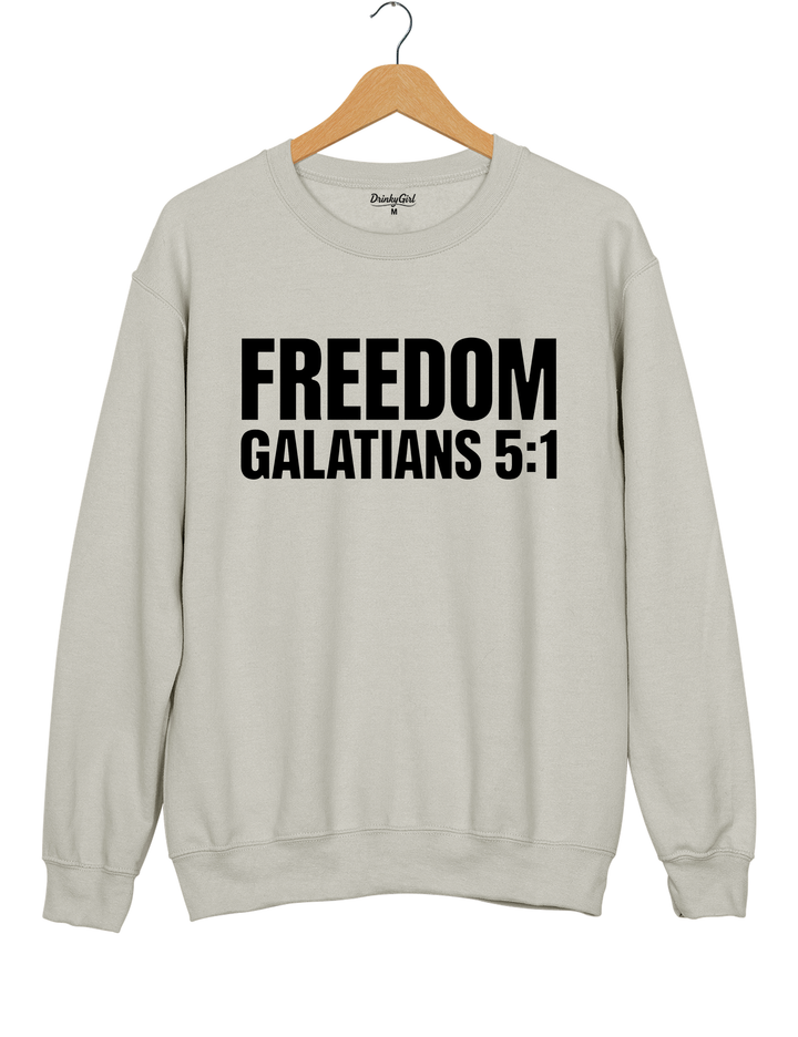 Freedom Galatians 5:1 Sweatshirt - Gray