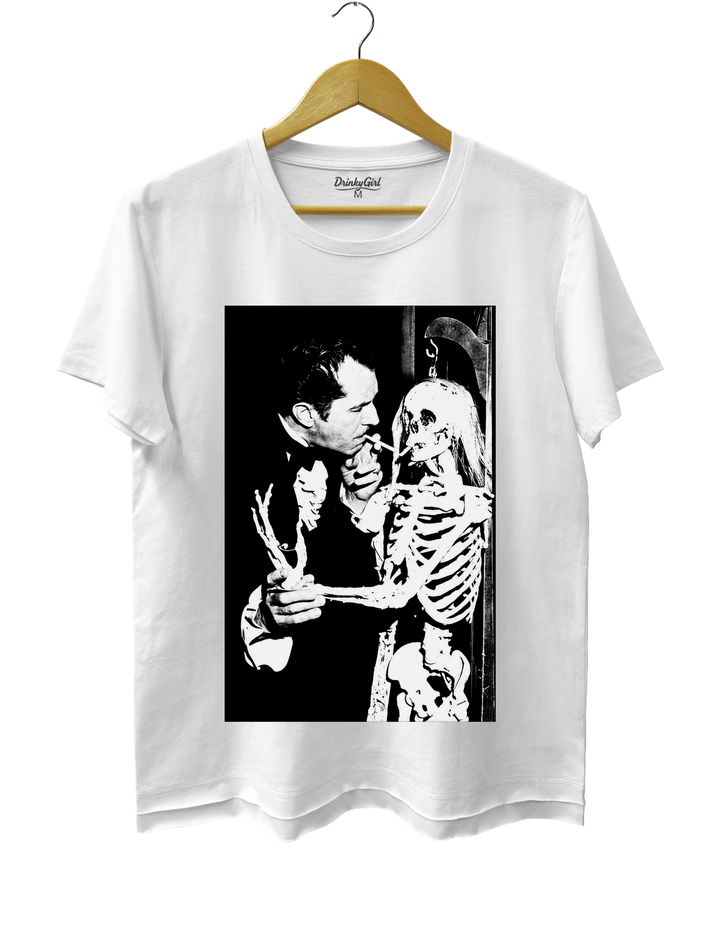 Vincent Price Gothic Classic Skeleton Tee - White