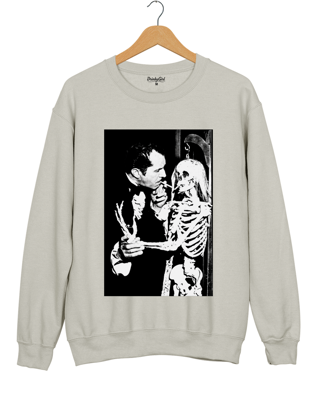Vincent Price Gothic Classic Skeleton Sweatshirt - Gray