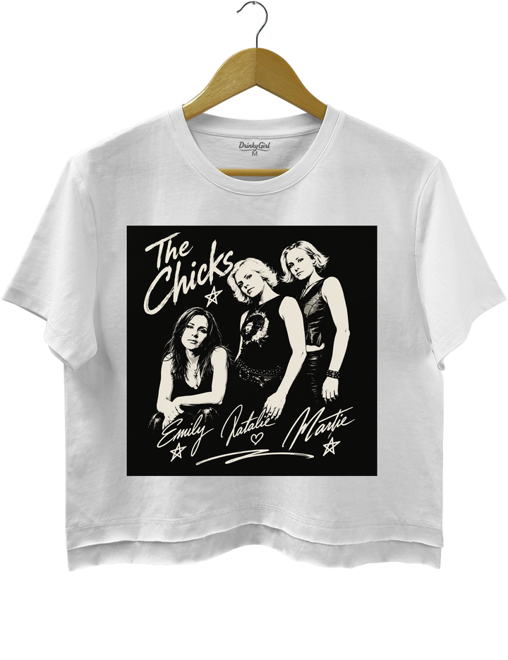 The Chicks Crop Top - White