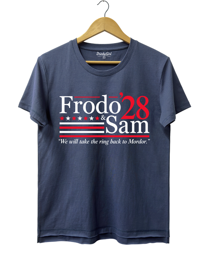 Frodo and Sam 2028 Lord of the Rings Tee - Navy Blue