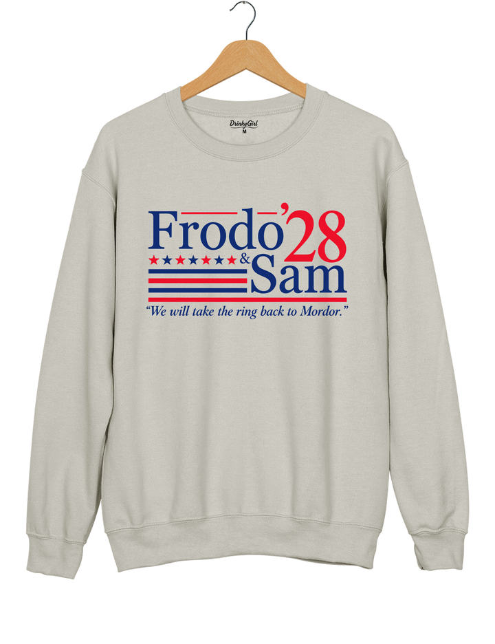 Frodo and Sam 2028 Lord of the Rings Sweatshirt - Gray