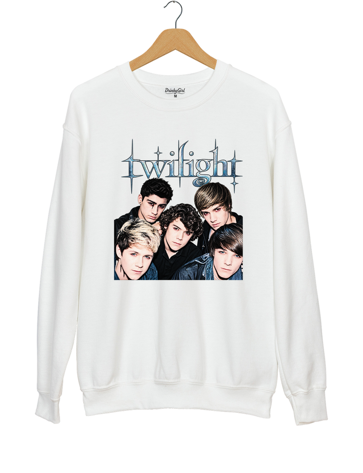 Retro One Direction Twilight Sweatshirt - White