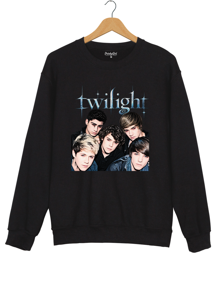Retro One Direction Twilight Sweatshirt - Black