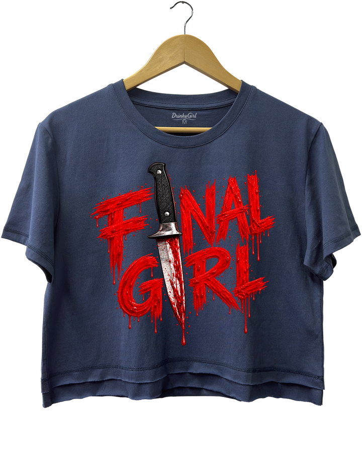 Final Girl Crop Top - Navy Blue