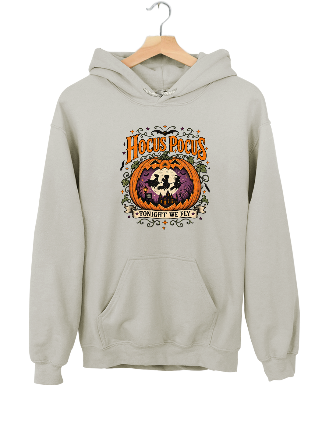 Pumpkin Hocus Pocus Hoodie - Gray