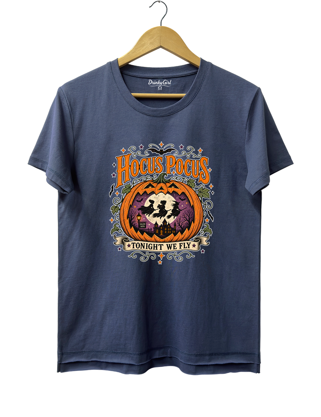 Pumpkin Hocus Pocus Tee - Navy Blue