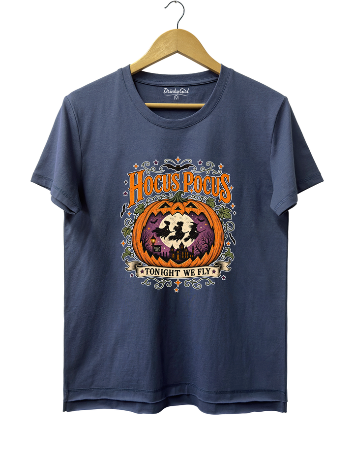 Pumpkin Hocus Pocus Tee - Navy Blue