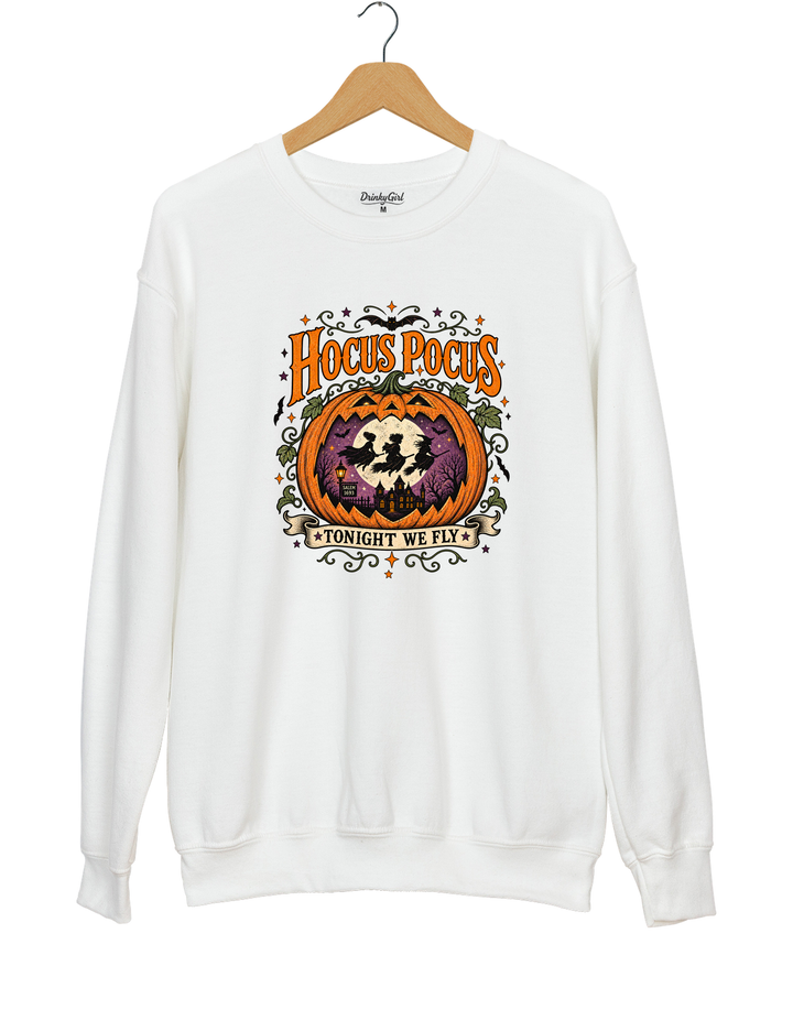 Pumpkin Hocus Pocus Sweatshirt - White