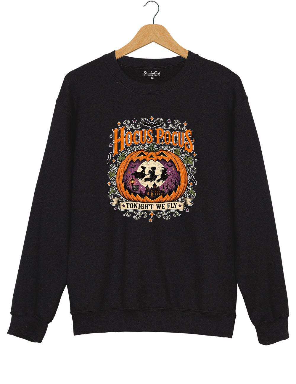 Pumpkin Hocus Pocus Sweatshirt - Black