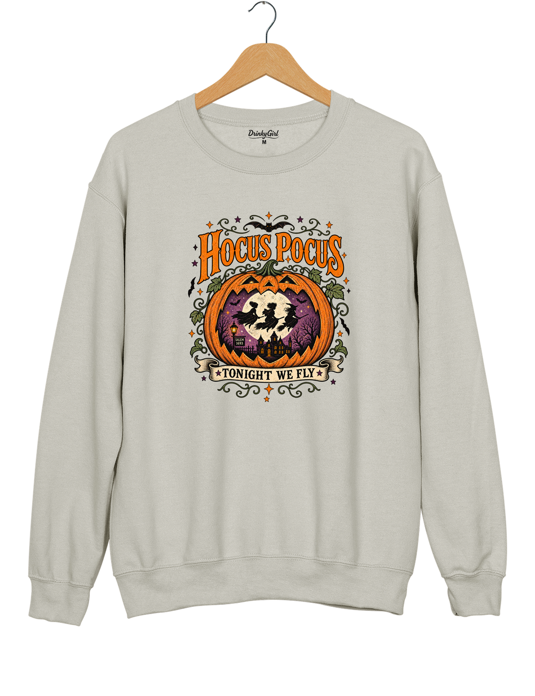 Pumpkin Hocus Pocus Sweatshirt - Gray