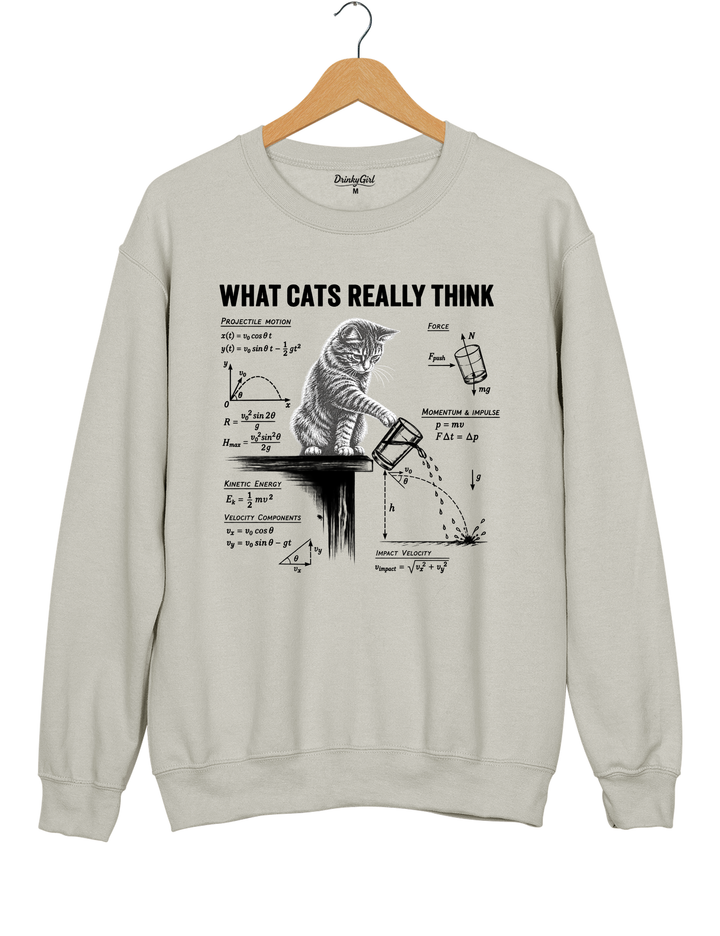 What Cats Really Think Sweatshirt - Gray