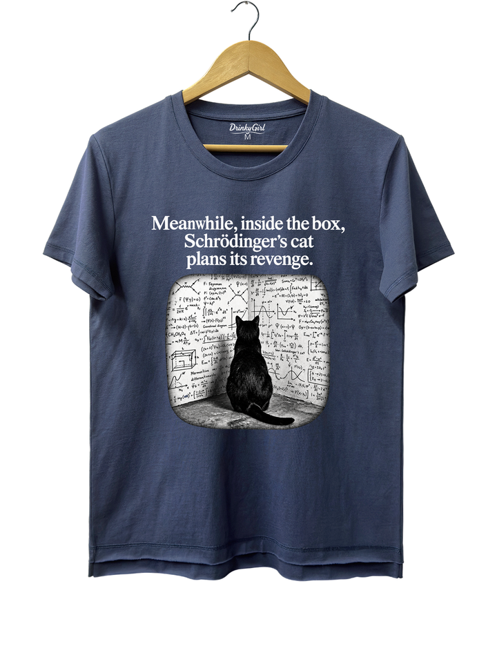 Schrödinger Cat Tee - Navy Blue