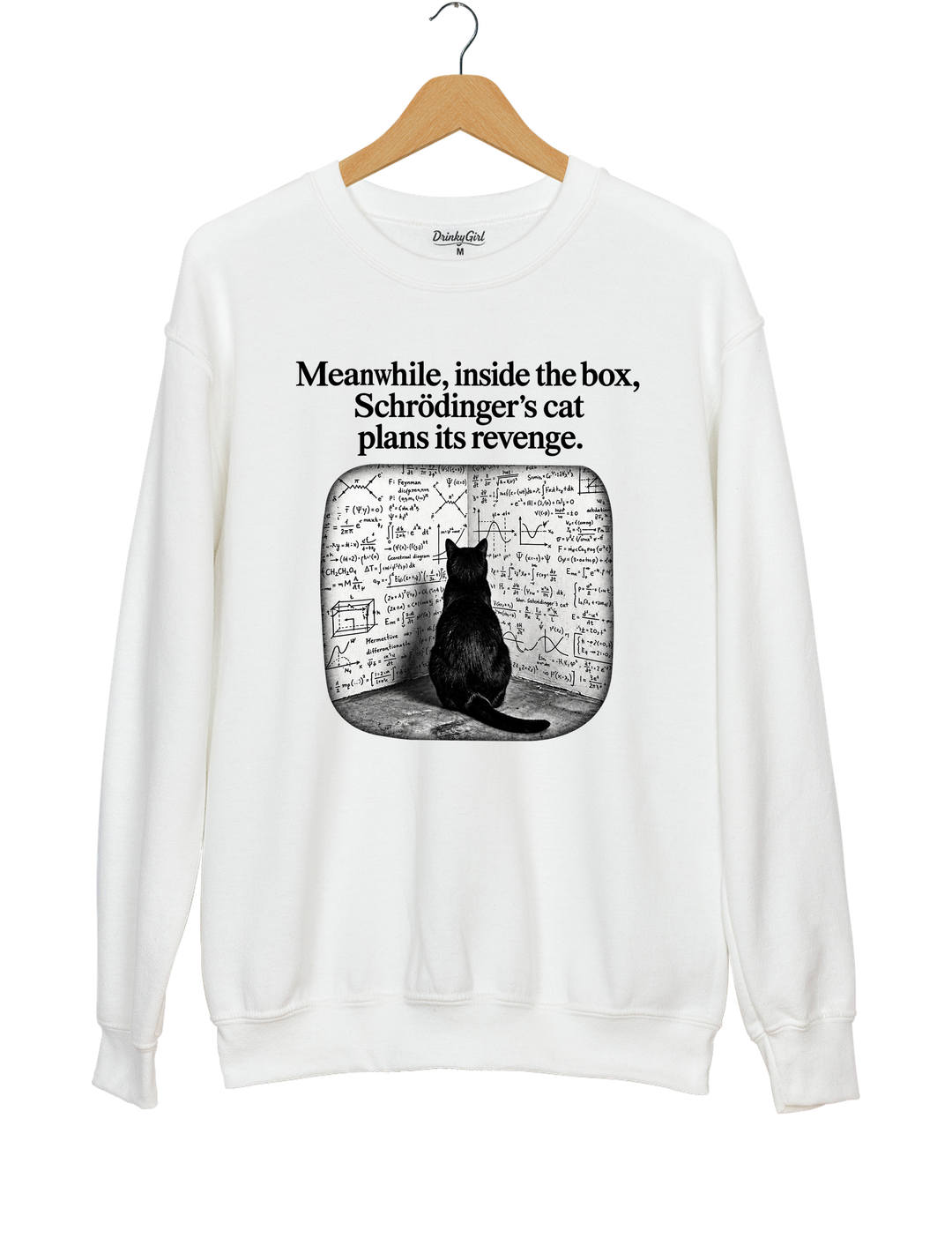Schrödinger Cat Sweatshirt - White