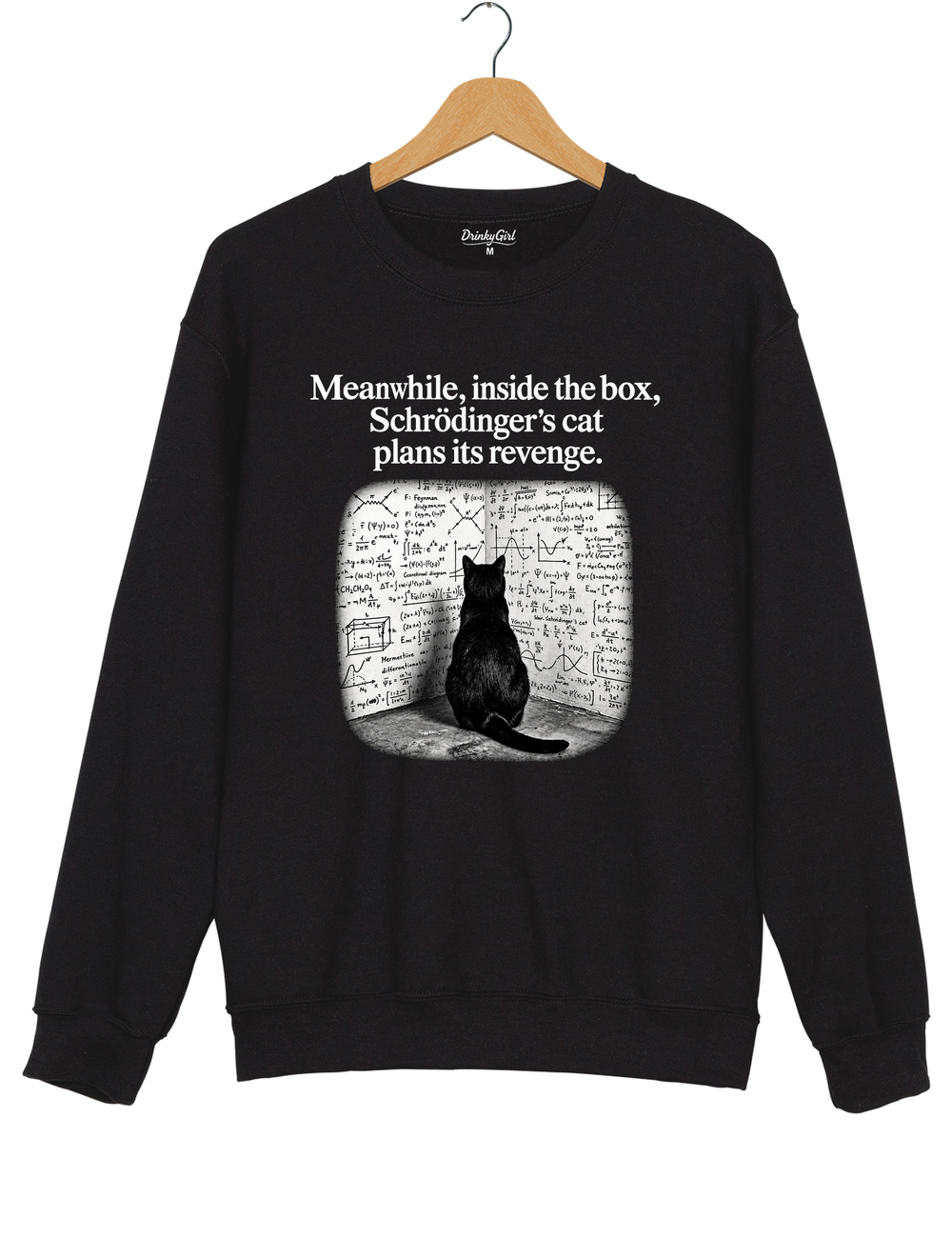 Schrödinger Cat Sweatshirt - Black