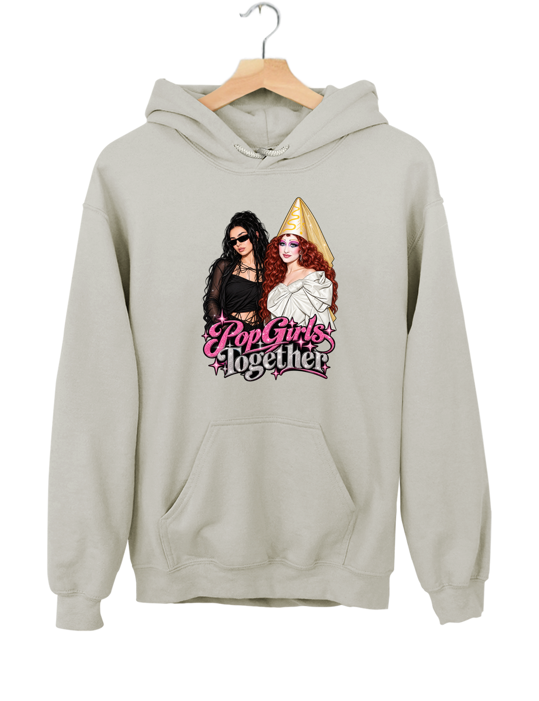 Pop Girls Together Hoodie - Gray