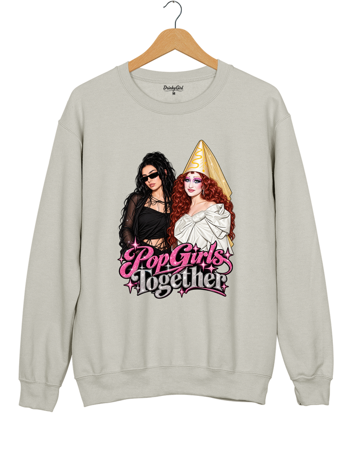Pop Girls Together Sweatshirt - Gray