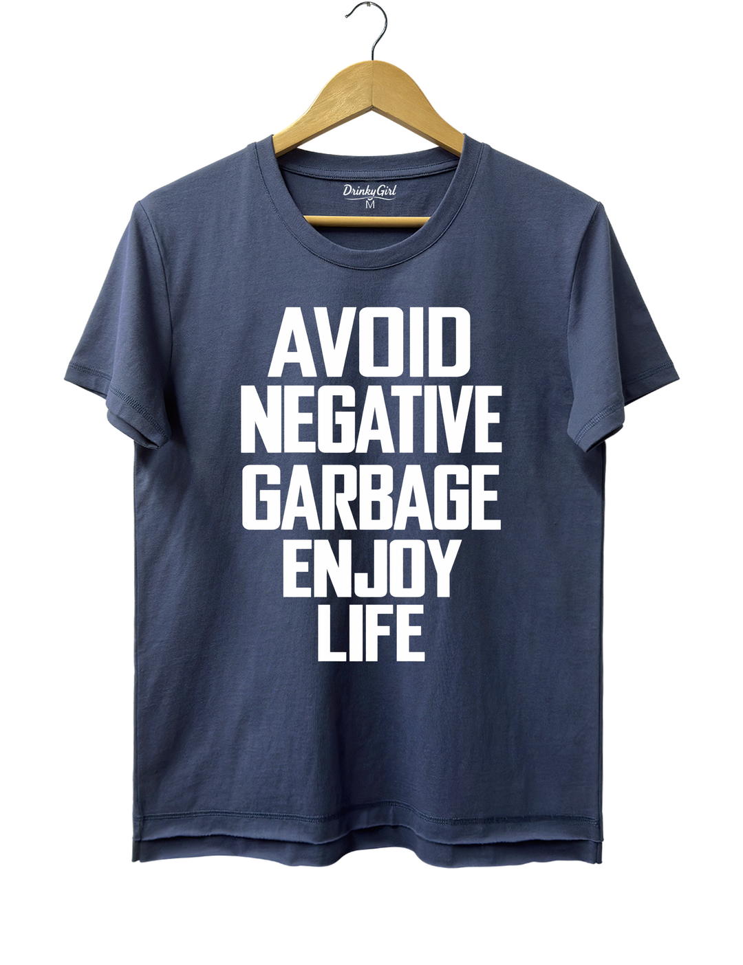 Avoid Negative Garbage Enjoy Life Tee - Navy Blue