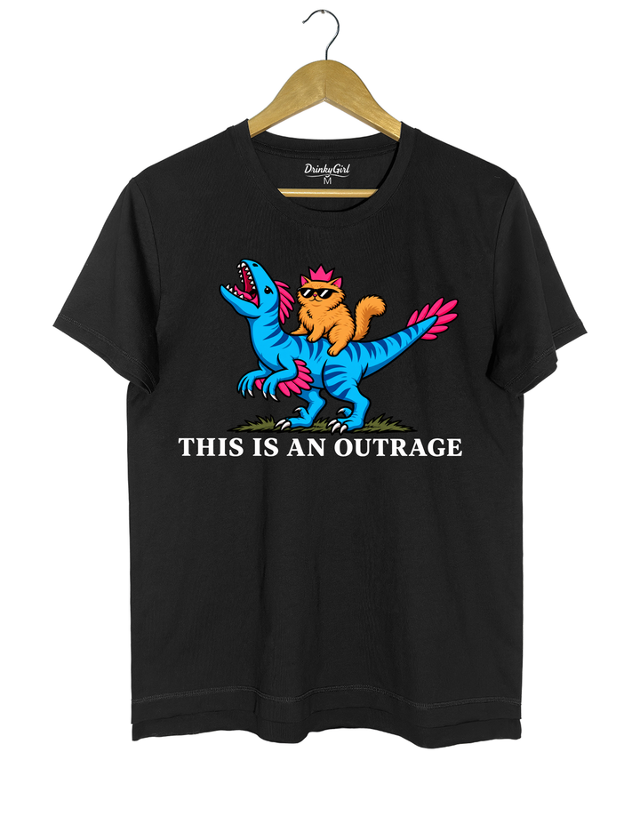 This Is an Outrage Princess Donut Riding Mongo Tee - Black