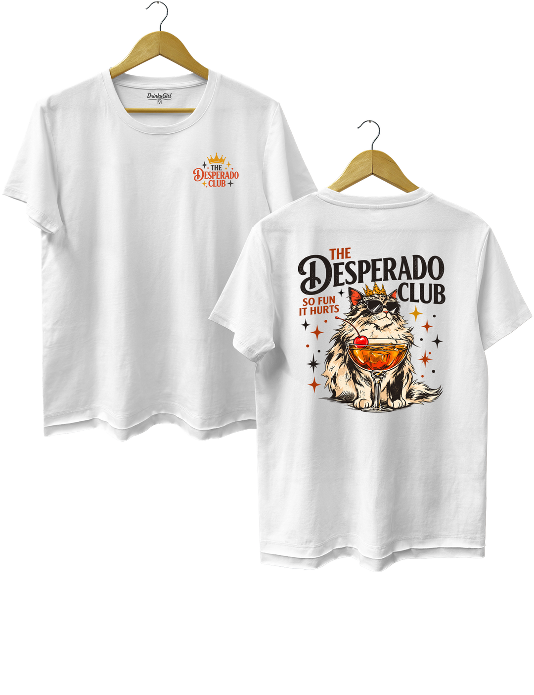 The Desperado Club Princess Donut Cat Cocktail Tee - White