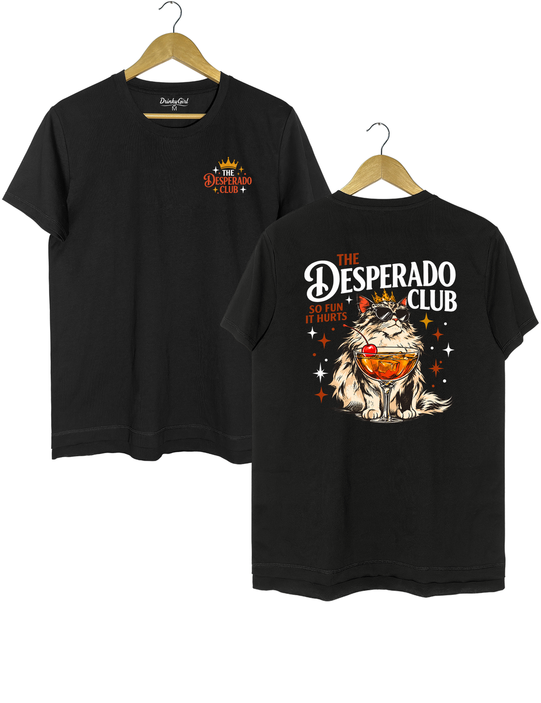 The Desperado Club Princess Donut Cat Cocktail Tee - Black