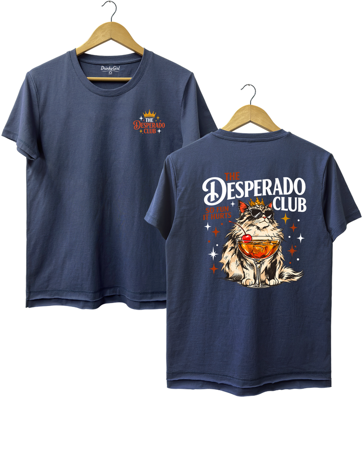 The Desperado Club Princess Donut Cat Cocktail Tee - Navy Blue
