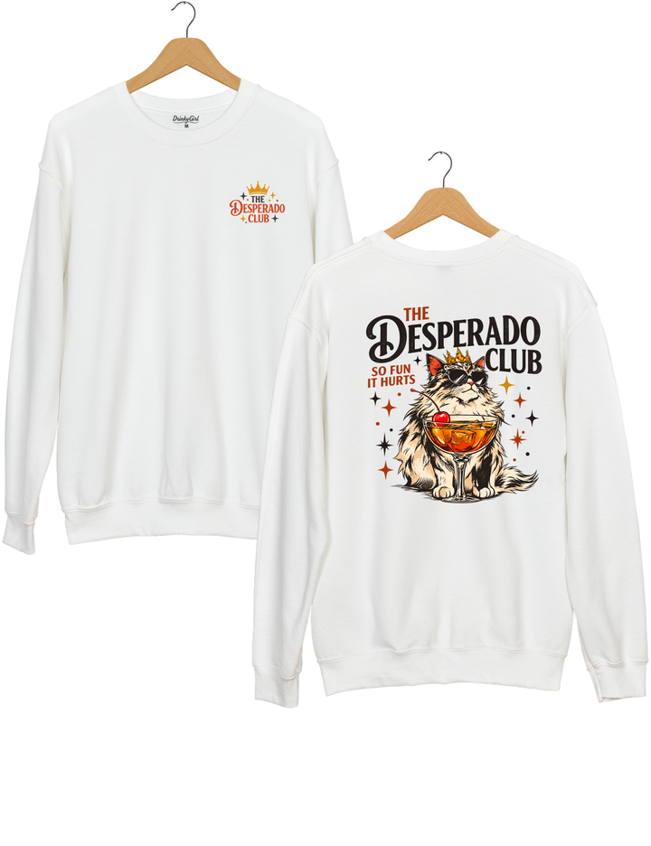 The Desperado Club Princess Donut Cat Cocktail Sweatshirt - White